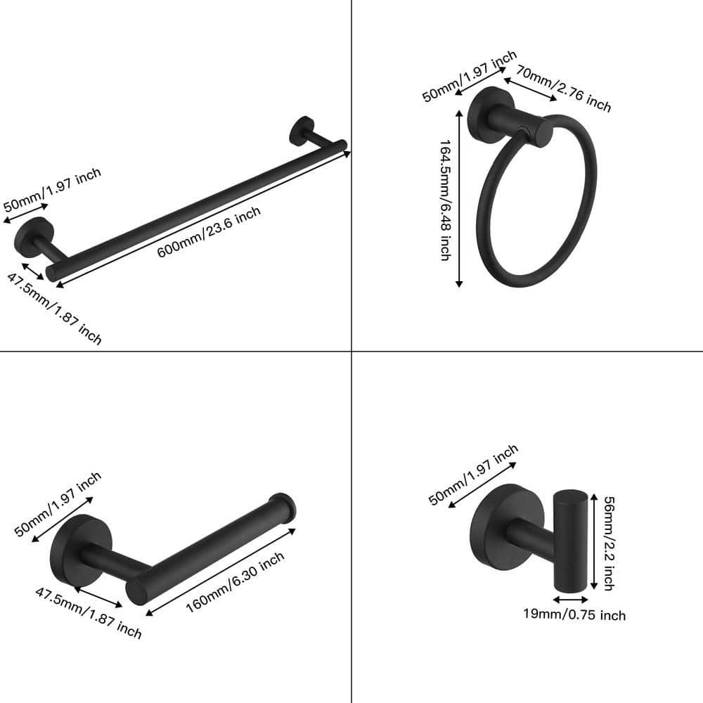 5 - Piece Bathroom Hardware Set