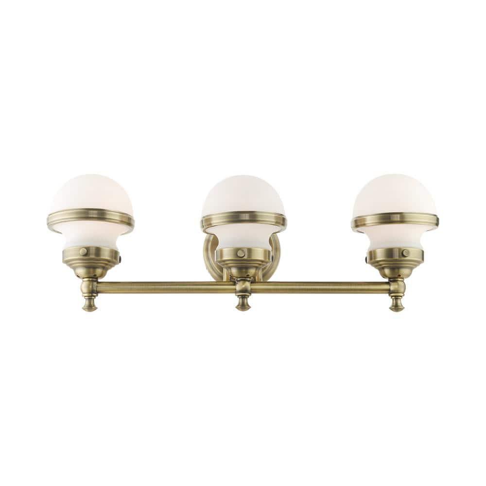 Livex Lighting Oldwick 3 - Light Vanity in  Antique Brass