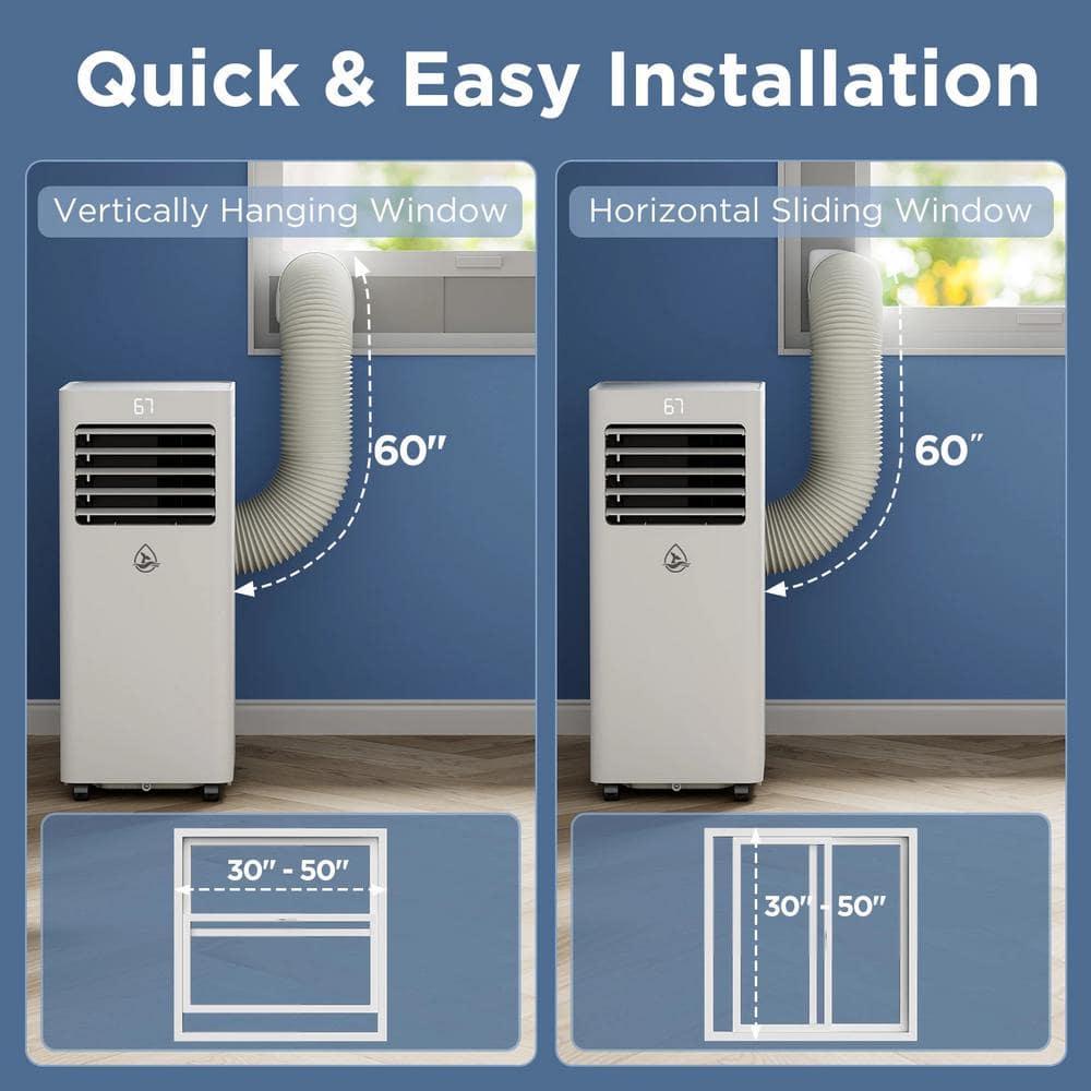 LUBAIR 8,000 BTU Portable Air Conditioner with Remote Control, Coverage Area 250 Sq.ft