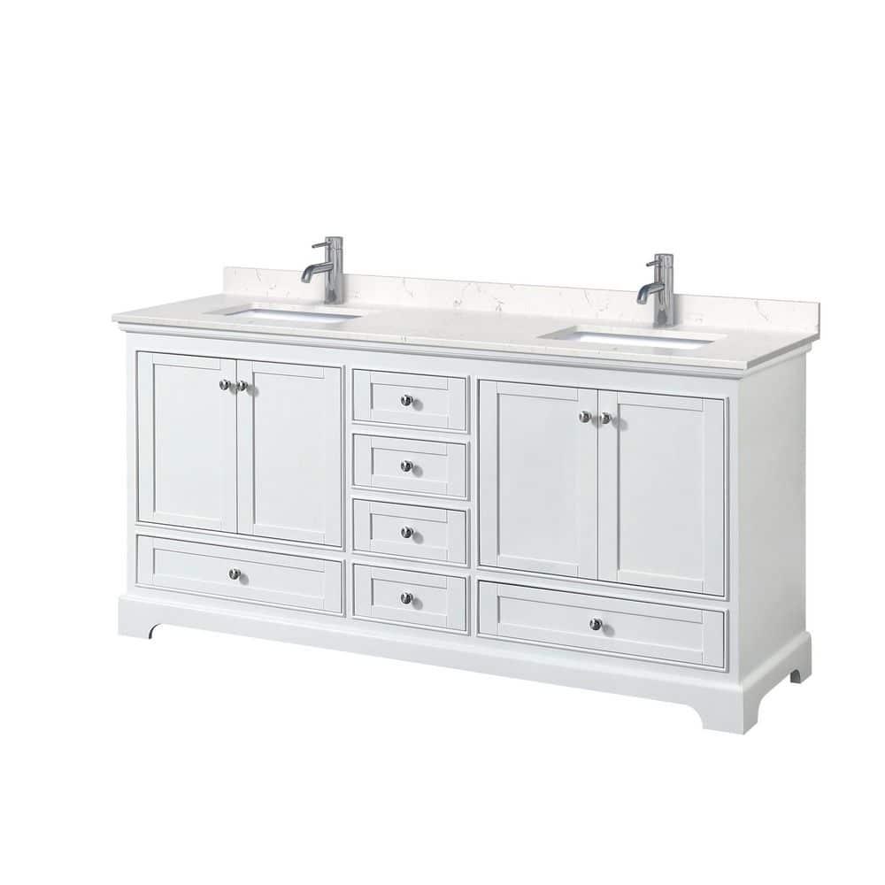 Wyndham Collection Deborah 72" Double Bathroom Vanity Set & Reviews | Wayfair