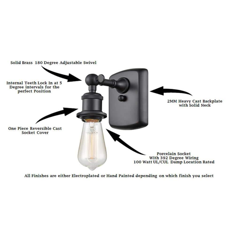 Innovations Lighting Brookfield 1 - Light Sconce in  Matte Black