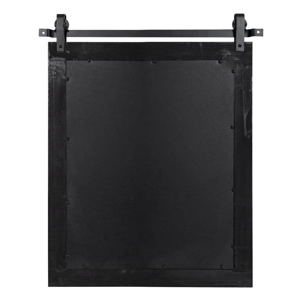 Kate & Laurel All Things Decor 22" x 30" Cates Rectangle Wall Mirror Black: Rustic Farmhouse Style, No Assembly, Wall Mounted