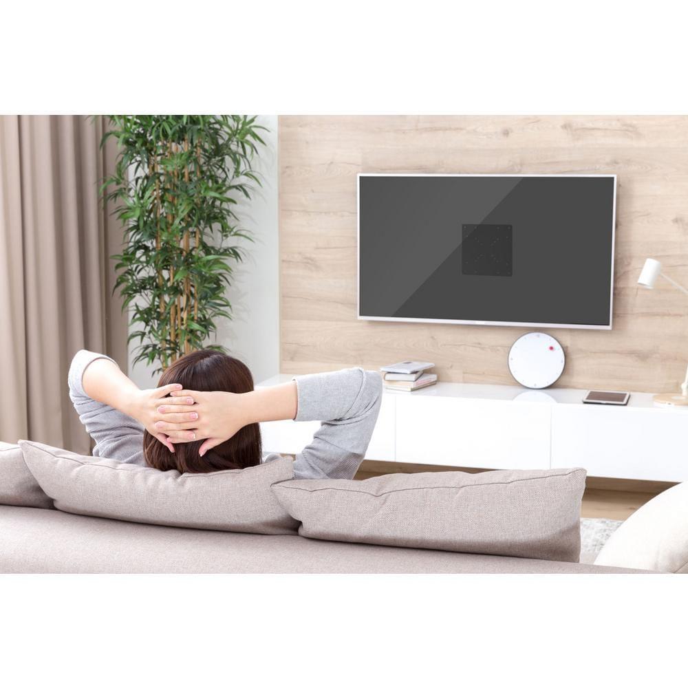 Black Fixed Wall Mount for Holds up to 66 lbs