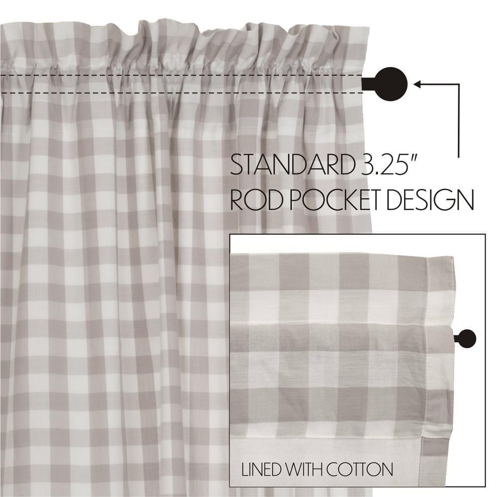 VHC Brands Annie Buffalo Grey Check Valance 16x90