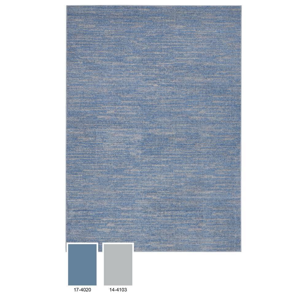 Nourison Nourison Essentials NRE01 Indoor/outdoor Area Rug - Blue/Grey 6' x 9'