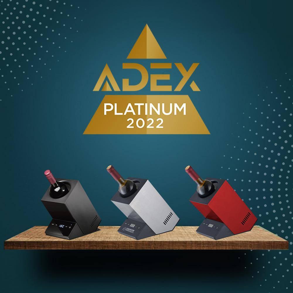 Equator Advanced Appliances Equator 110V/12V Portable Electric Wine Chiller for Red, White, Champagne, and Water Bottles, 750mL Single Bottle Cooler, Stainless Body, Rechargeable, 24h Cold, Ideal for Parties & Gifts