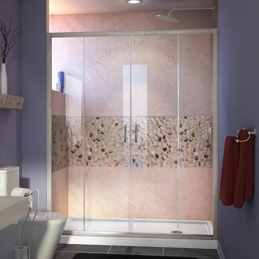 Visions 60" W x 74.75" Semi-Frameless Shower Encolusure