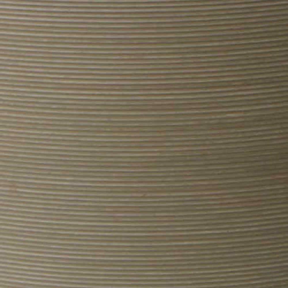 Algreen Valencia Planter, 2 Round Taper Ribbed Planters, 11.4-In. Diameter by 14-In., Taupe, 2 Pack