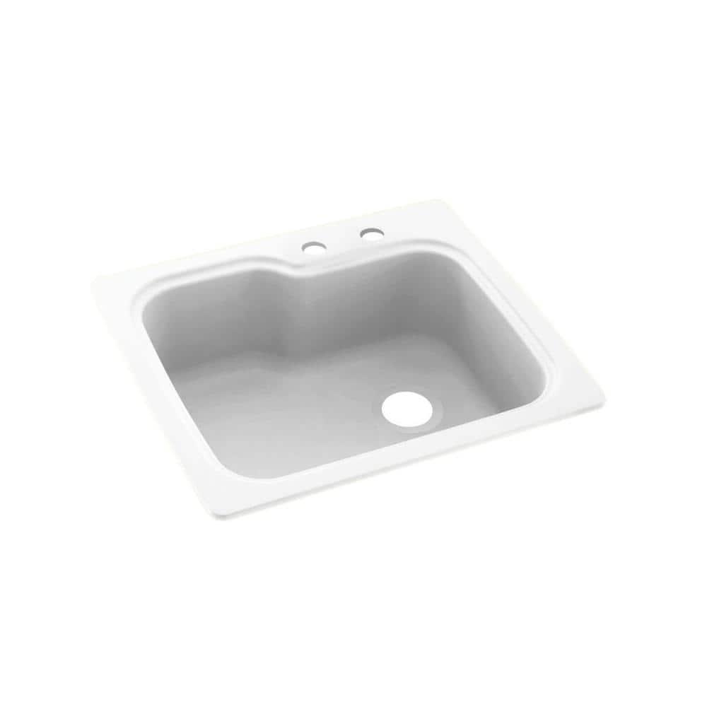 25'' L Single Bowl Solid Surface Kitchen Sink