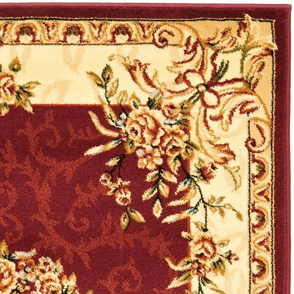 Lyndhurst LNH328 Power Loomed Area Rug - Red/Ivory - 4'x6' - Safavieh
