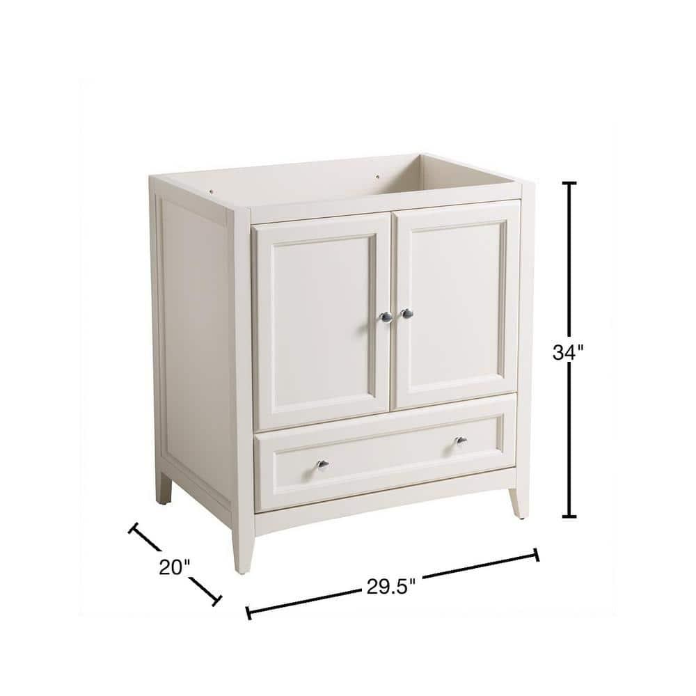 Antique White Engineered Wood Freestanding Bathroom Vanity Base Cabinet