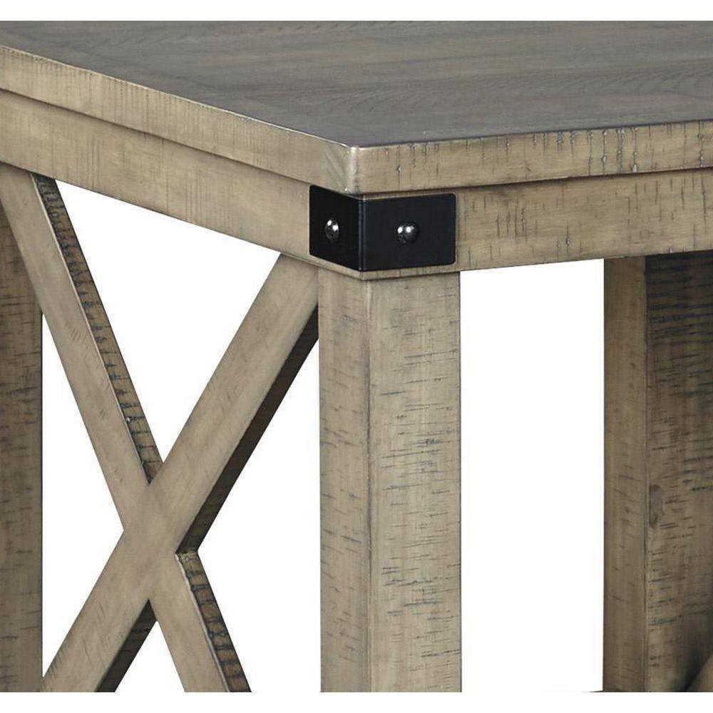 Bowery Hill Modern / Contemporary Engineered Wood End Table in Gray