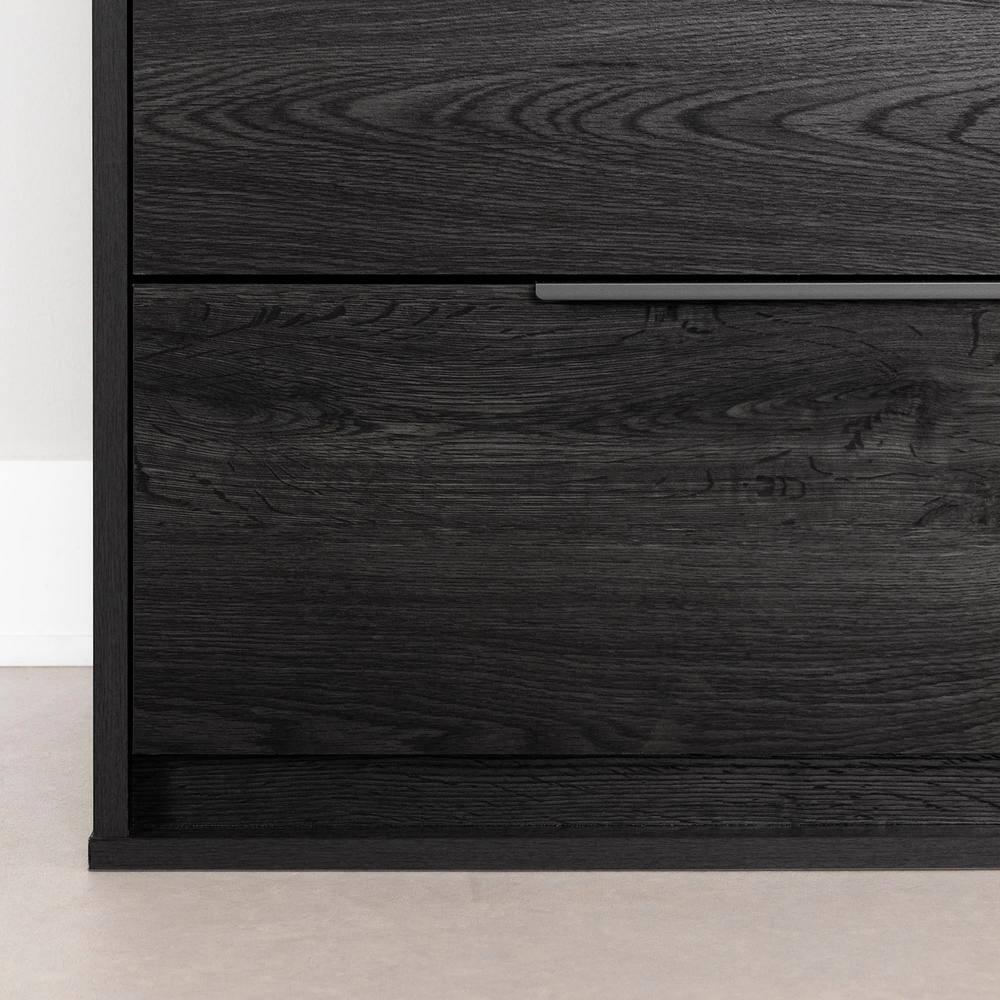 HomeStock Classic Charm 6-Drawer Double Dresser Gray Oak Finish, Dresser with File Cabinet Drawer - 18.25 x 51.25 x 29.25 inches