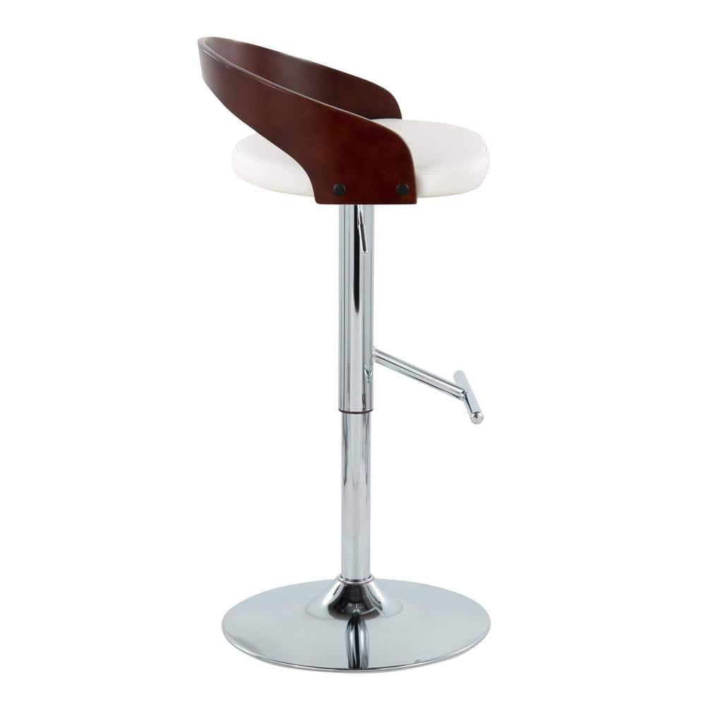 Grotto Swivel Upholstered Adjustable Height Counter Stool with Metal Frame (Set of 2)