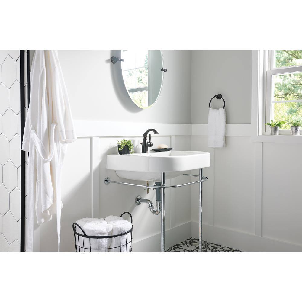 Moen Sarona Single Hole Bathroom Faucet with Drain Assembly and Optional Deckplate