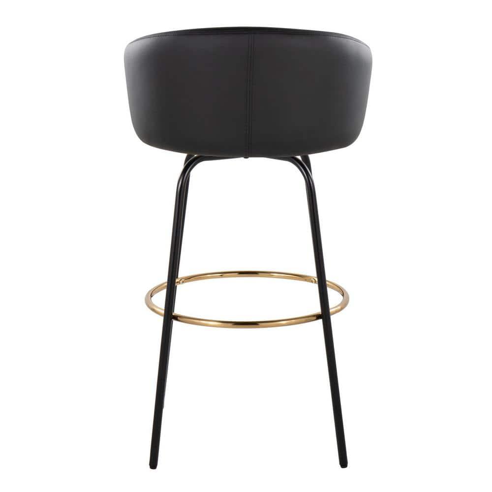 Laurenzio Fixed-Height Faux Leather Bar & Counter Stool