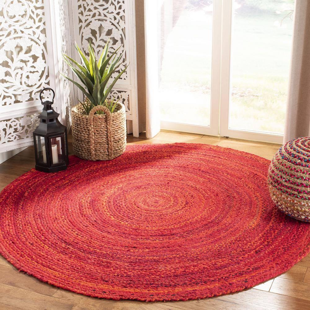Unique Loom 6' 0 x 6' 0 Solo Calabasas Red Area Rug