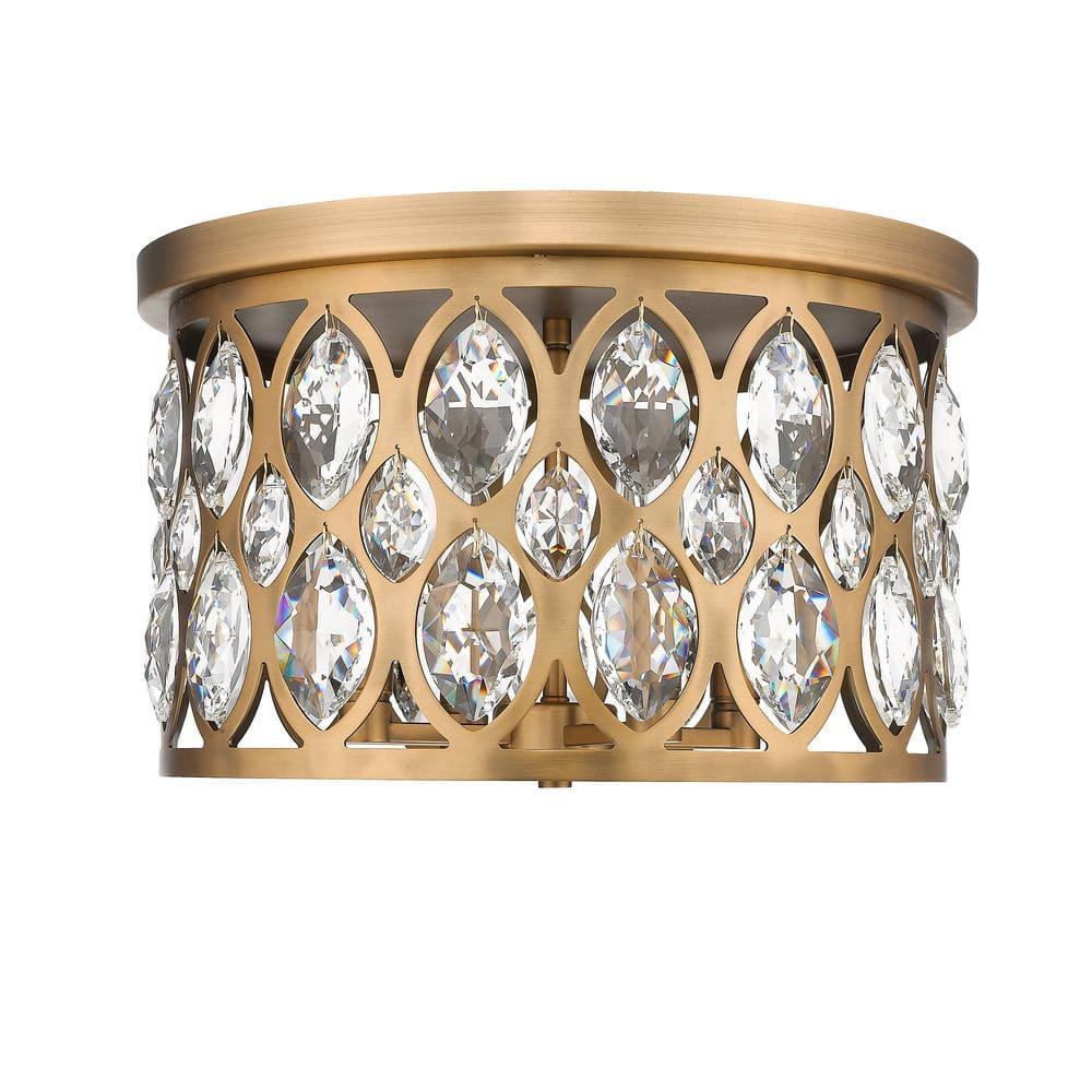 Z-Lite Dealey 4 - Light Flush Mount in  Heirloom Brass