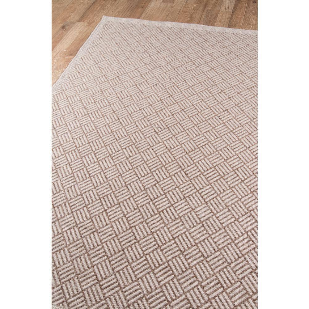5'x7'6" Geometric Loomed Area Rug Tan - Momeni: Contemporary Indoor/Outdoor Low Pile, Machine Made, Polypropylene