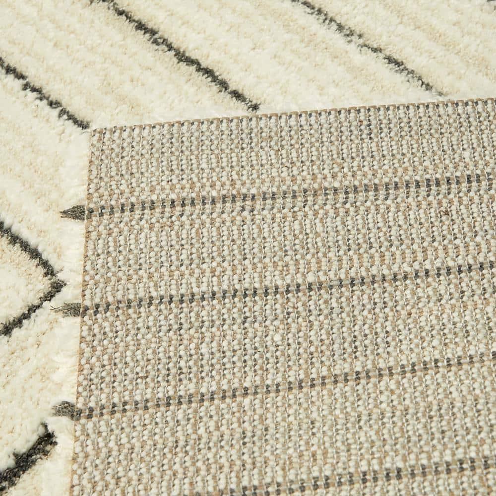 Balta Rugs 5'3"x7' Carmody Transitional Geometric Rug Cream: Off-White, Medium Pile, Indoor, Fade & Stain-Resistant