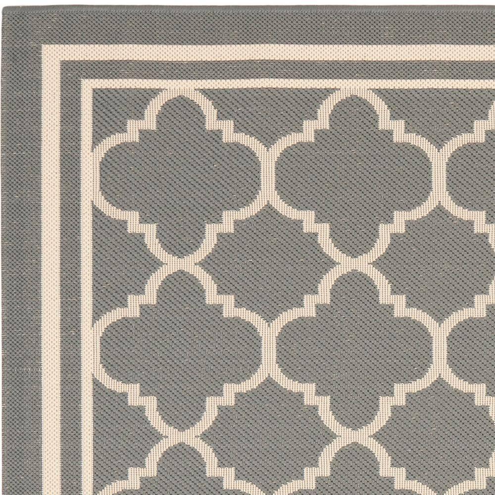 Courtyard CY6918 Power Loomed Indoor/Outdoor Area Rug - Anthracite/Beige - 4'x4' - Safavieh.