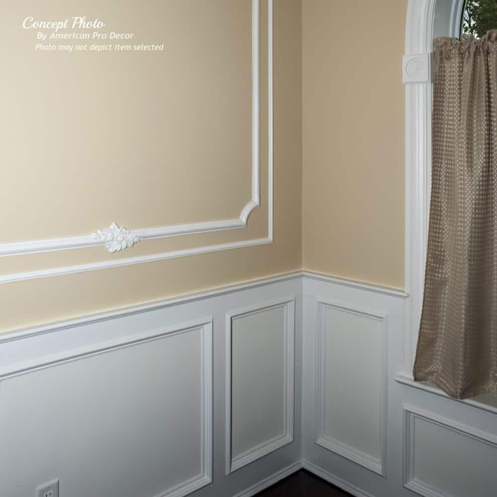 Architectural Products by Outwater L.L.C. 1 in x 1-3/4 in x 6 in Long Recycled Polystyrene Cap Panel Moulding Sample | Wayfair