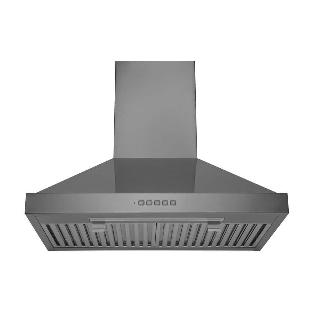 Hauslane 30" Stainless Steel Convertible Wall Range Hood with Baffle Filter