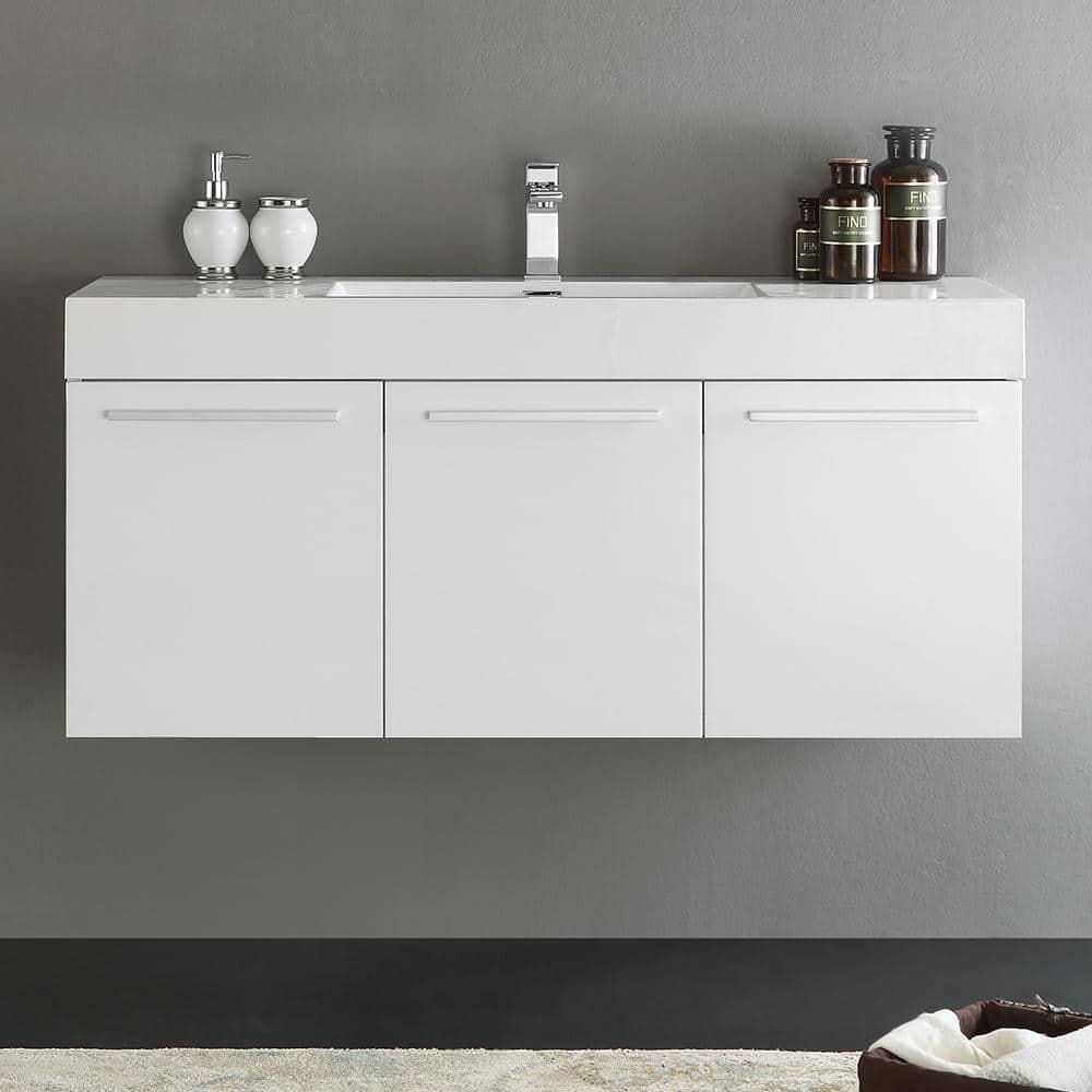 Vista 47" Wall-Mounted Single Sink Bathroom Vanity Set