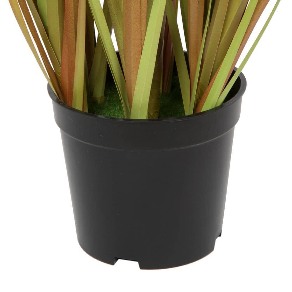 Vickerman 24" PVC Artificial Potted Mixed Brown Grass. In a 5"Lx5"Wx3.75"H base.
