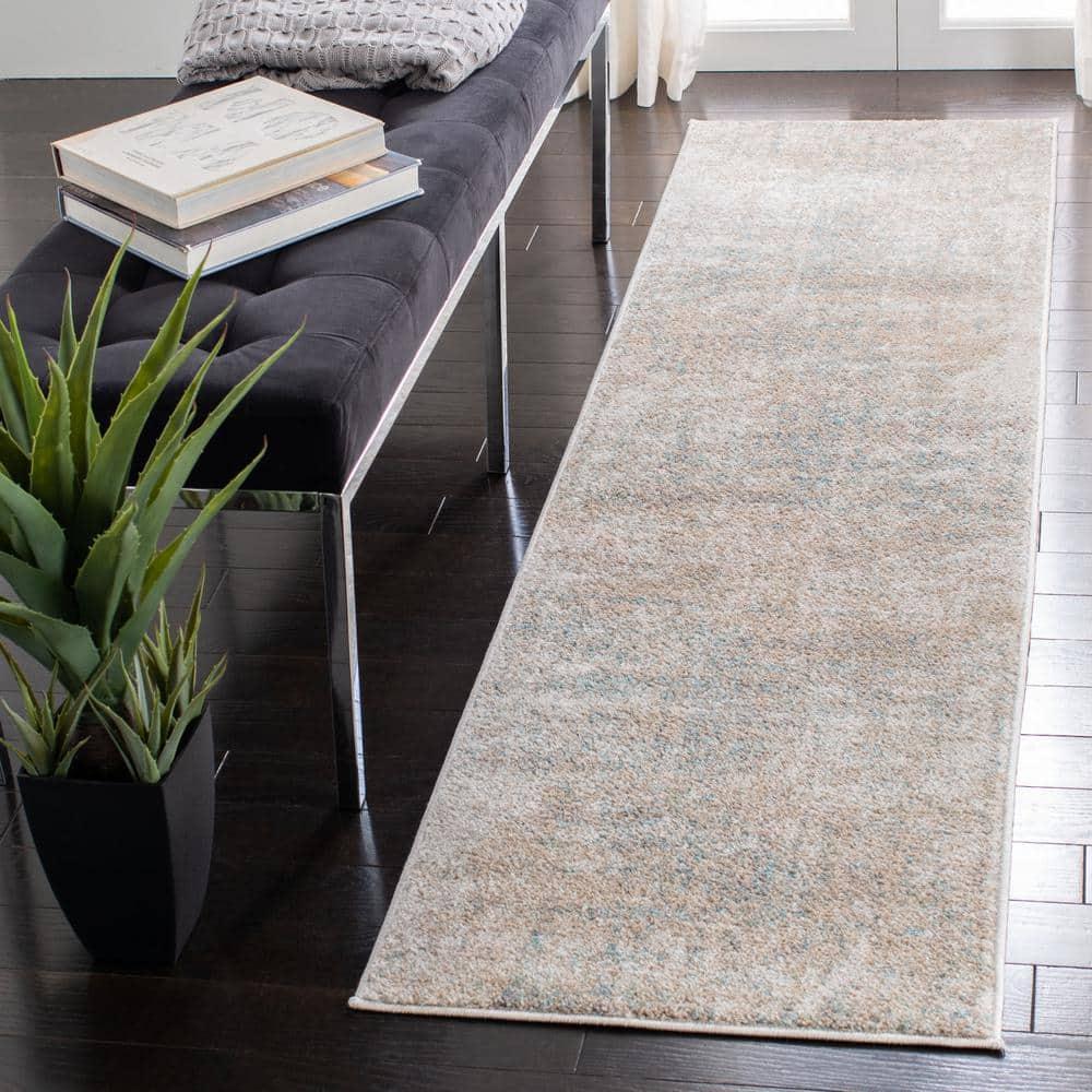 Adirondack ADR207 Machine Made Indoor Runner - Beige/Slate - 2'-6"x12' - Safavieh