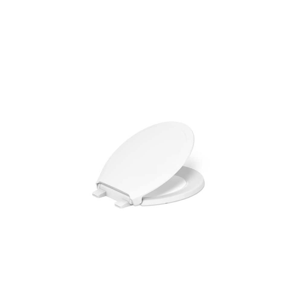 Rutledge Front Quiet-Close with Grip-Tight Bumpers Round Toilet Seat