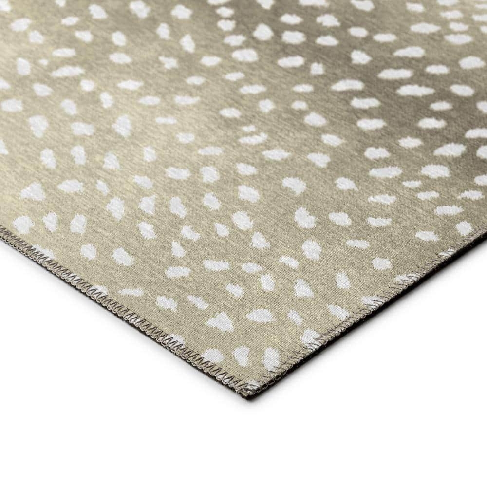 Addison Rugs Indoor/ Outdoor Addison Safari Gazelle Animal Print Washable Area Rug 2'3" x 7'6" - Fawn