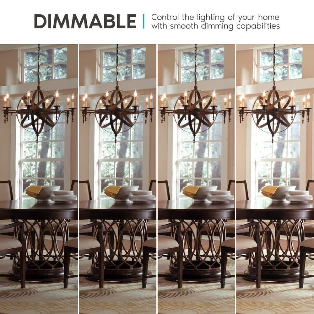 5 Watt (40 Watt Equivalent), B11 LED, Dimmable Light Bulb, E12/Candelabra Base