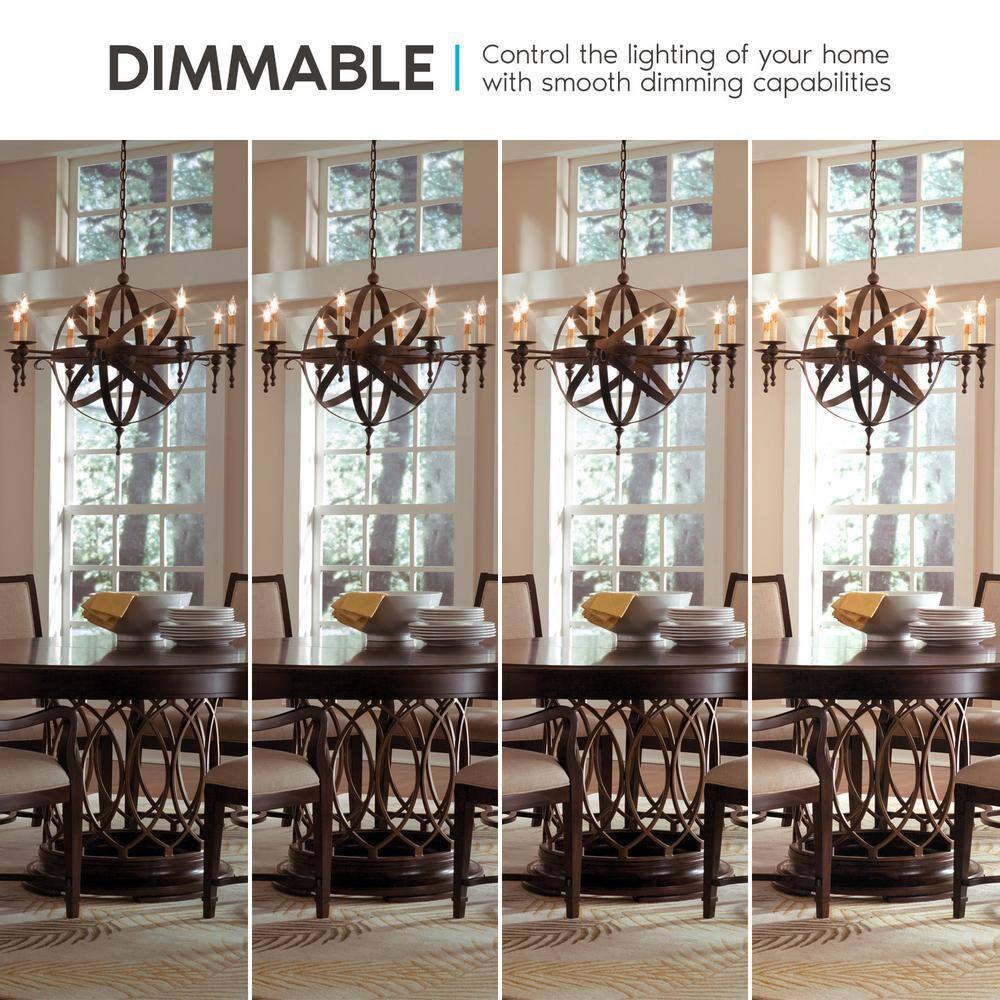 5 Watt (40 Watt Equivalent), B11 LED, Dimmable Light Bulb, E12/Candelabra Base