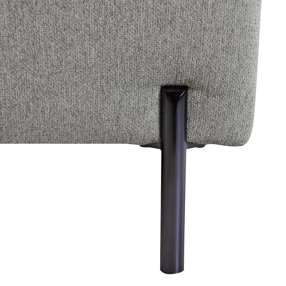 Armen Living Juliett 80" Modern Fabric Reclining Sofa in Gray