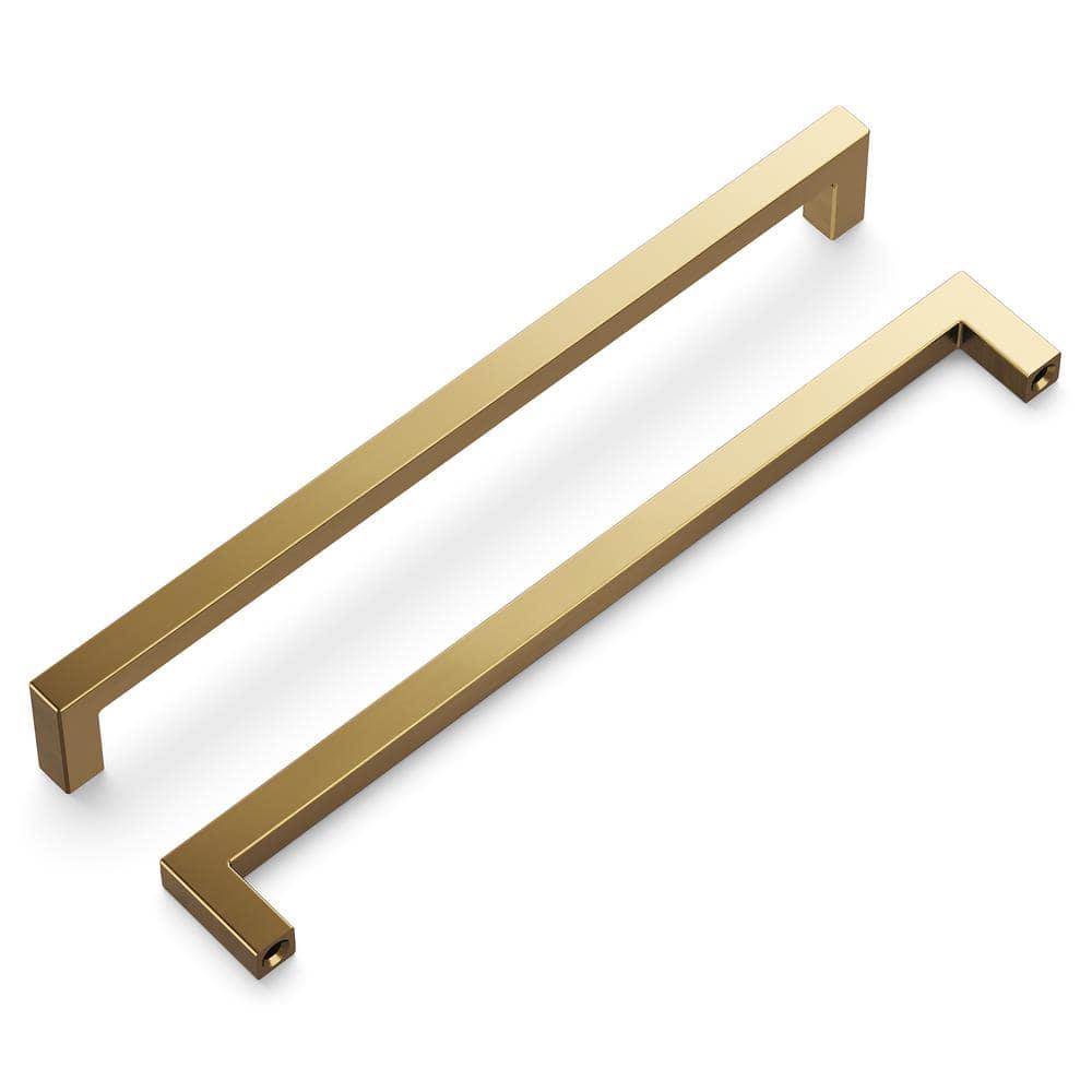 Hickory Hardware Solid Core Kitchen Cabinet Pulls, Luxury Cabinet Handles, Hardware for Doors & Dresser Drawers, 8-13/16 Inch (224mm) Hole Center, Champagne Bronze, Skylight Collection(Pack of 1)