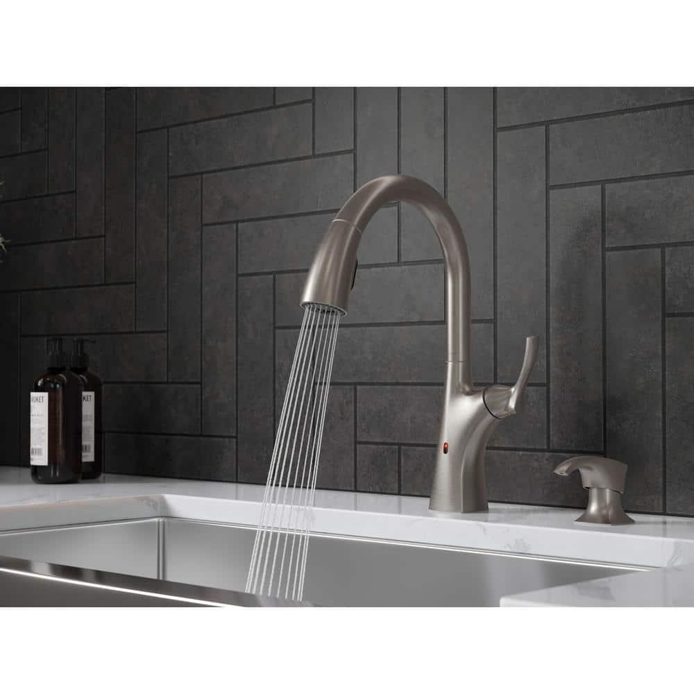 Pull Down Touchless Single Handle Kitchen Faucet with Side Spray