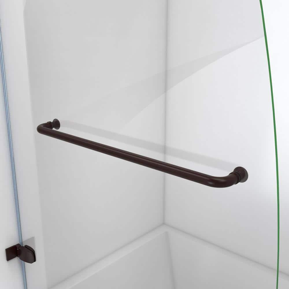 Aqua Uno 56" W x 58" H Hinged Semi-Frameless Tub Door