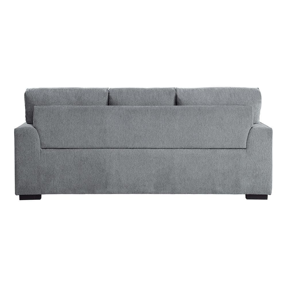 Lexicon Morelia 84" Chenille Fabric Sofa with Nailhead in Dark Gray