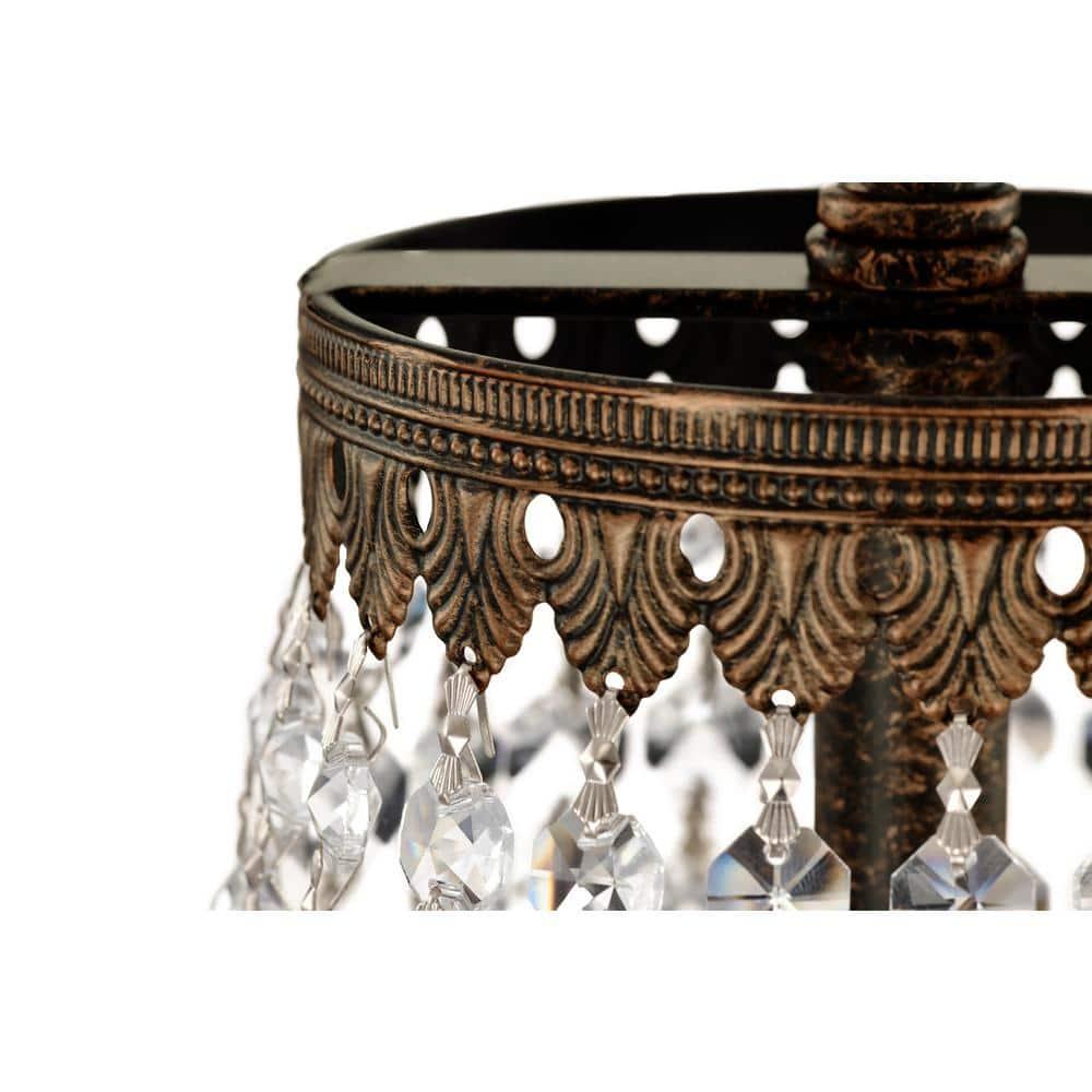 Edvivi Lighting Antique Bronze 6-Light Empire Chandelier with Crystal - Antique Bronze