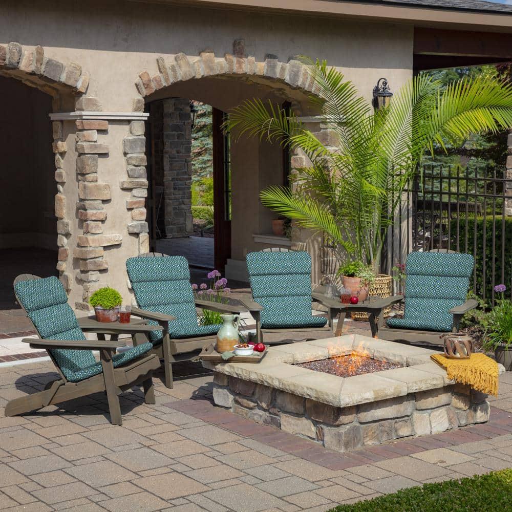 ARDEN Outdoor Rocking Chair or Adirondack Cushion, 20 x 17, Water Repellent, Fade Resistant 17 x 20, Alana Tile