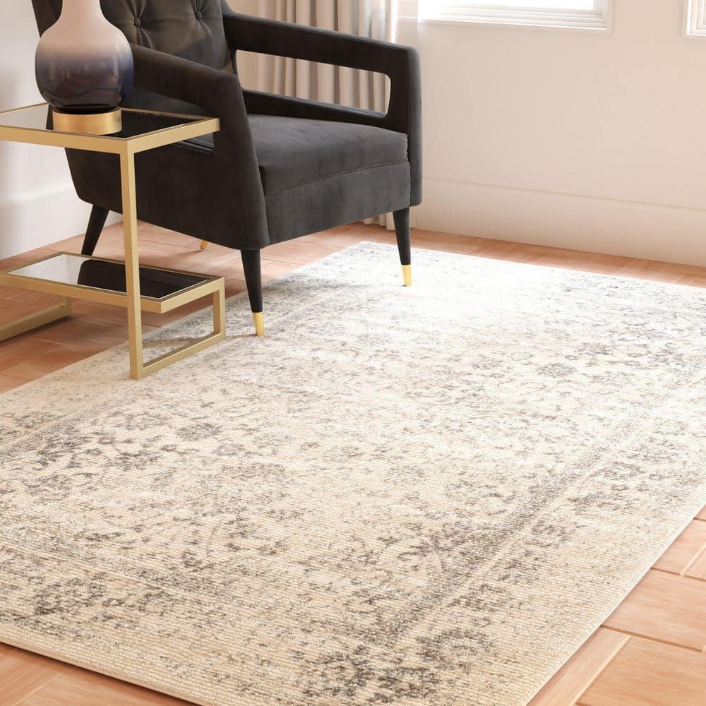 Adirondack ADR109 Machine Made Indoor Accent Rug - Ivory/Silver - 2'-6"x4' - Safavieh