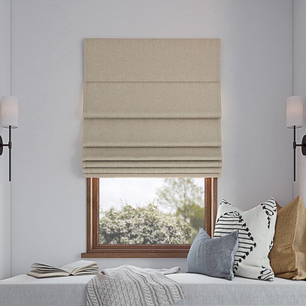 Sun Zero Pryer Textured 100% Blackout Cordless Roman Shade