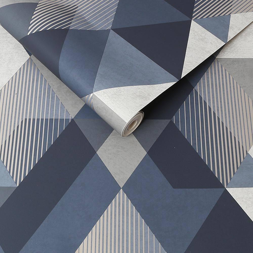 Decadence Diamond Navy Wallpaper