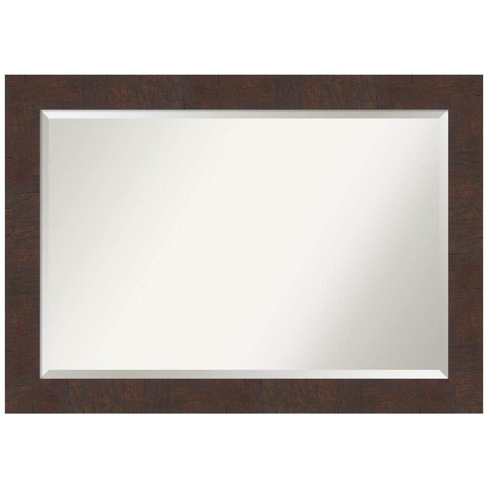 Wildwood Brown Distressed Walnut Rectangular Wall Mirror