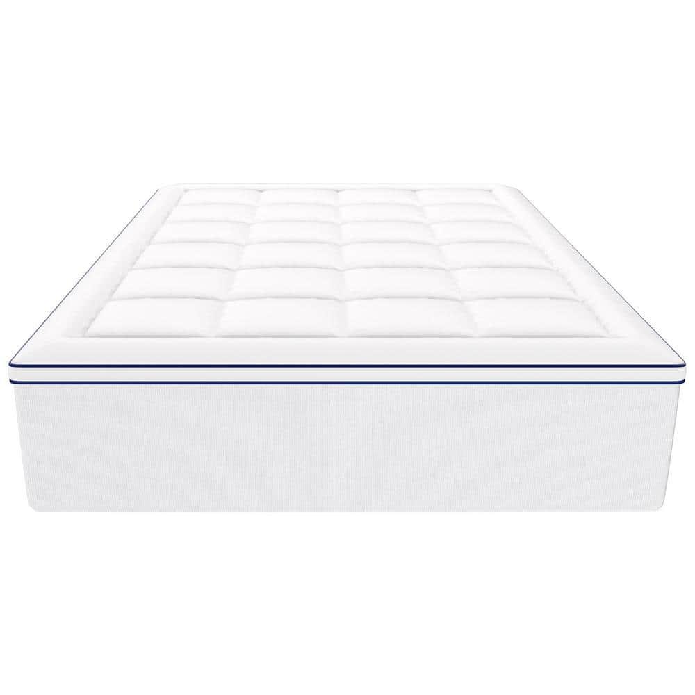 VEVOR Mattress Topper Premium Memory Foam Fiber Fill 4 in Thickness