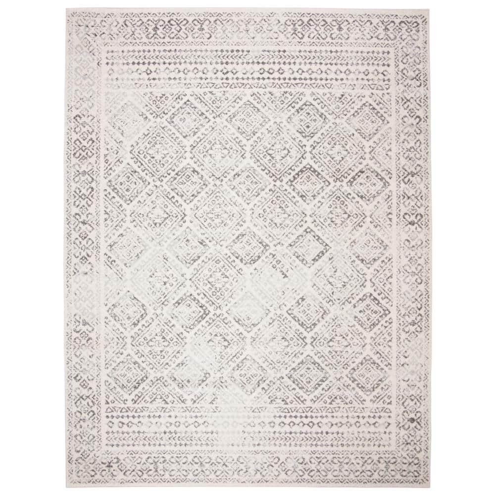 Tulum TUL264 Power Loomed Indoor Area Rug - Ivory/Grey - 8'x10' - Safavieh