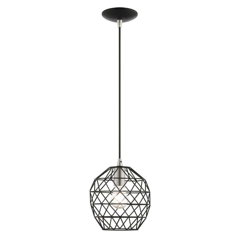 Livex Lighting Geometric Shade 1 - Light Pendant in  Black