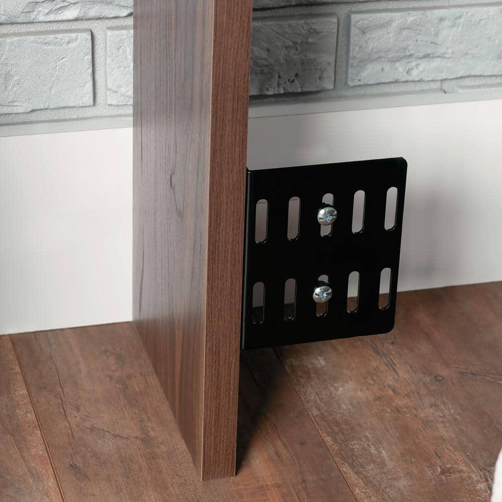 Sauder Full/Queen Harvey Park Headboard Grand Walnut: MDF Bookcase Design, Storage, CARB Certified