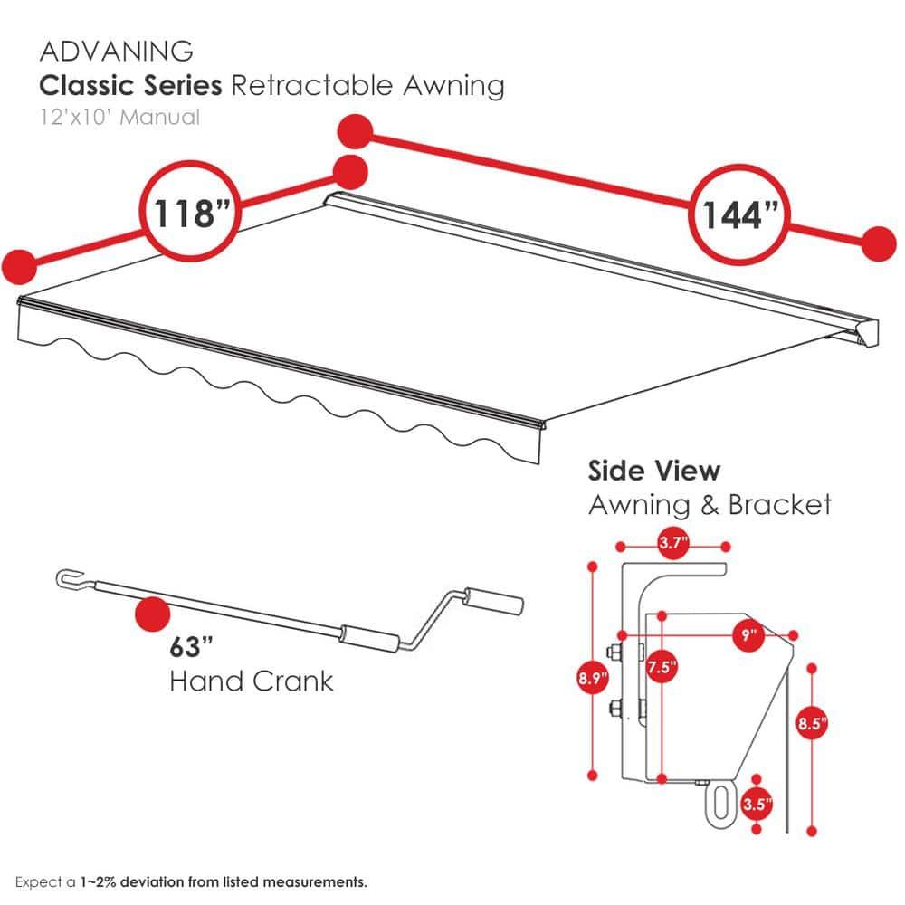 Classic Manual Retractable Patio Awning